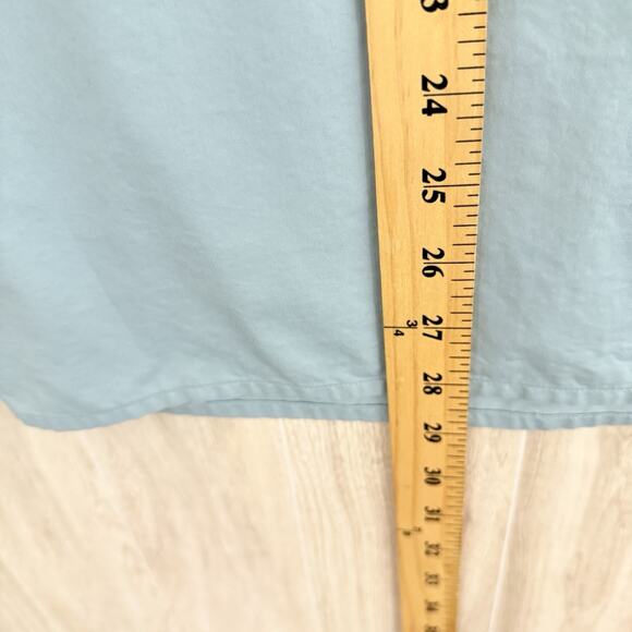 Banana Republic Shirt Men Large Blue Cotton Flap Pockets Short Sleeve Preppy - Picture 9 of 11